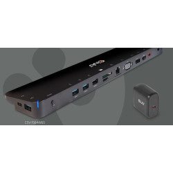 Stacja dokująca Club3D USB-C s napájecím adaptérem Triple Display Dynamic PD, 65 W