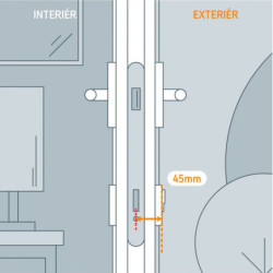 Adapter Netatmo Doorlock, prodloužení zámku 45mm