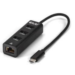 Stacja dokująca Club3D USB-C 3.2/3xUSB-A 3.2/RJ45 1Gbps