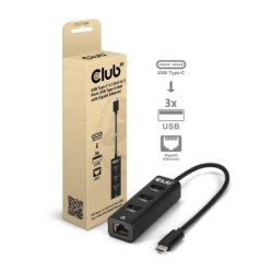 Stacja dokująca Club3D USB-C 3.2/3xUSB-A 3.2/RJ45 1Gbps