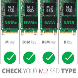 Řadič Axagon PCEM2-DC - M.2 NVMe M-key + SATA B-key slot