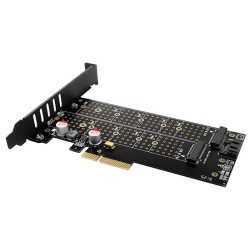 Řadič Axagon PCEM2-DC - M.2 NVMe M-key + SATA B-key slot