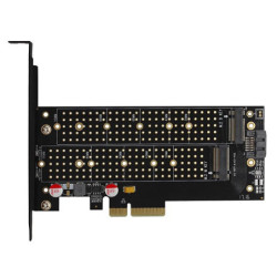 Řadič Axagon PCEM2-DC - M.2 NVMe M-key + SATA B-key slot