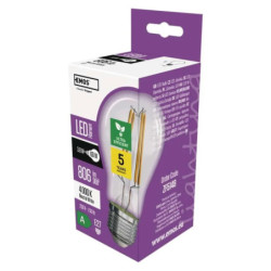 Żarówka LED EMOS Filament klasik, 3,8W, 806lm, E27, neutrální bílá