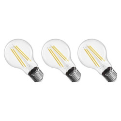 Żarówka LED EMOS Filament klasik, 3,8W, 806lm, E27, teplá bílá, 3ks