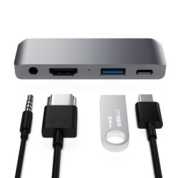 Hub USB Satechi USB-C Mobile Pro Hub (HDMI 4K,1x Jack 3,5mm,1x USB 3.0,1x USB-C)