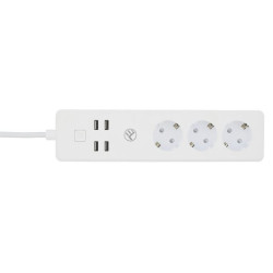 Przedłużacz Tellur WiFi Smart Power Strip, 3x zásuvka, 4x USB 4A, 2200W, 10A, 1.8m