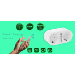 Gniazdko Smart Plug Tellur WiFi Smart Dual, 16A, 3680W