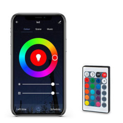 Taśma, pasek LED Solight Wifi Smart, RGB, 5m, sada s adaptérem a dálkovým ovladačem