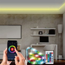 Taśma, pasek LED Solight Wifi Smart, RGB, 5m, sada s adaptérem a dálkovým ovladačem