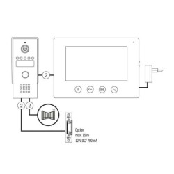 Wideotelefon drzwi EMOS EM-03M 2WIRE