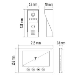 Wideotelefon drzwi EMOS EM-03M 2WIRE