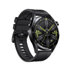 Inteligentny zegarek Huawei Watch GT 3 46 mm (Active) - Black + Black Fluoroelastomer Strap