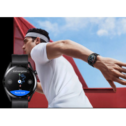 Inteligentny zegarek Huawei Watch GT 3 46 mm (Active) - Black + Black Fluoroelastomer Strap