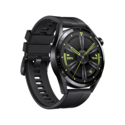 Inteligentny zegarek Huawei Watch GT 3 46 mm (Active) - Black + Black Fluoroelastomer Strap