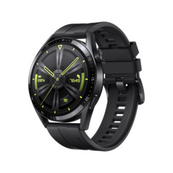 Inteligentny zegarek Huawei Watch GT 3 46 mm (Active) - Black + Black Fluoroelastomer Strap