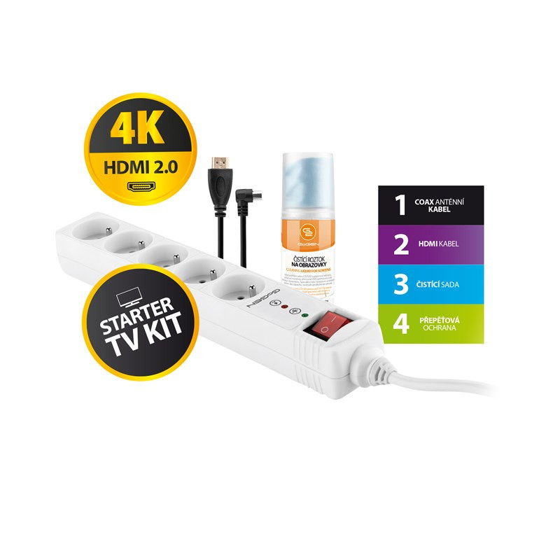 Listwa zasilająca GoGEN TV STARTER KIT 3, HDMI 2.0