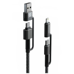 Kabel Swissten Kevlar 4v1, USB-C/USB, USB-C/Lightning, 1,5 m