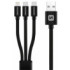 Kabel Swissten 3v1, USB/2x USB-C, Lightning, 1,2 m