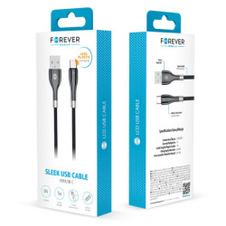 Kabel Forever Sleek USB/USB-C, 3 A, 1 m