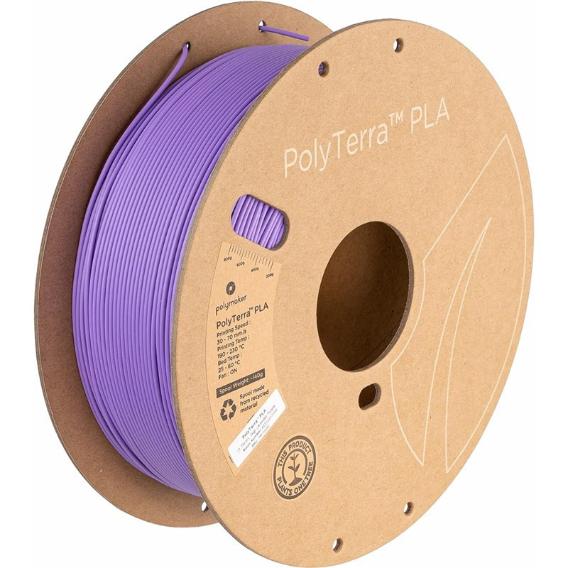 Wkład do piór (filament) Polymaker PolyTerra PLA, 1,75 mm, 1 kg - Lavender Purple