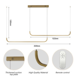 Oprawa zwieszana IMMAX NEO PATTINI SMART, 160-280cm, 53W, 3640lm, Zigbee 3.0, TUYA