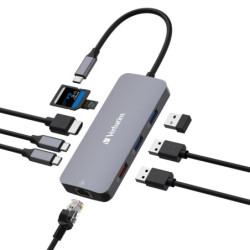 Hub USB Verbatim USB-C Pro Multiport 9 Port