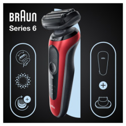 Holicí strojek Braun Series 6 61-R1200s Red