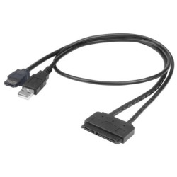 Kabel akasa Flexstor SATA na eSATA 40cm