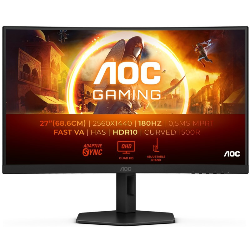 Monitor AOC CQ27G4X 27",WLED, VA panel, 1ms, 4000: 1, 300cd/m², 2560 × 1440 WQHD