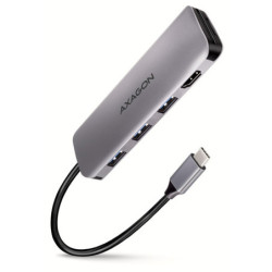 Hub USB Axagon USB 3.2 Gen 1 hub, 3x USB-A, HDMI 4k/30Hz, SD/microSD, kabel USB-C 20cm