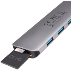 Hub USB Axagon USB 3.2 Gen 1 hub, 3x USB-A, HDMI 4k/30Hz, SD/microSD, kabel USB-C 20cm