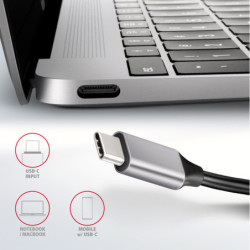 Hub USB Axagon USB 3.2 Gen 1 hub, 3x USB-A, HDMI 4k/30Hz, SD/microSD, kabel USB-C 20cm