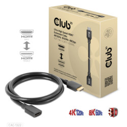 Kabel Club3D HDMI, prodlužovací, High Speed 4K, 1m