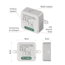 Moduł EMOS GoSmart spínací IP-2103SZ, ZigBee, 1-kanálový