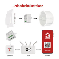 Moduł EMOS GoSmart spínací IP-2101SZ, ZigBee, 1-kanálový