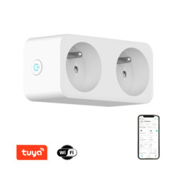 Gniazdko Smart Plug IMMAX NEO LITE SMART 2 zásuvka (FR)/ 16A/ Wi-Fi/ Google Assistant/ Amazon Alexa/ LIDL/ TUYA