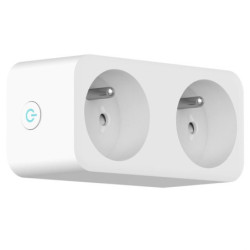 Gniazdko Smart Plug IMMAX NEO SMART 2 zásuvka (FR)/ 16A/ Zigbee/ Google Assistant/ Amazon Alexa/ LIDL/ TUYA