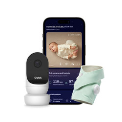 Zestaw aparatu i inteligentne skarpetki Owlet Dream Sock + Cam2 Bundle - Mint