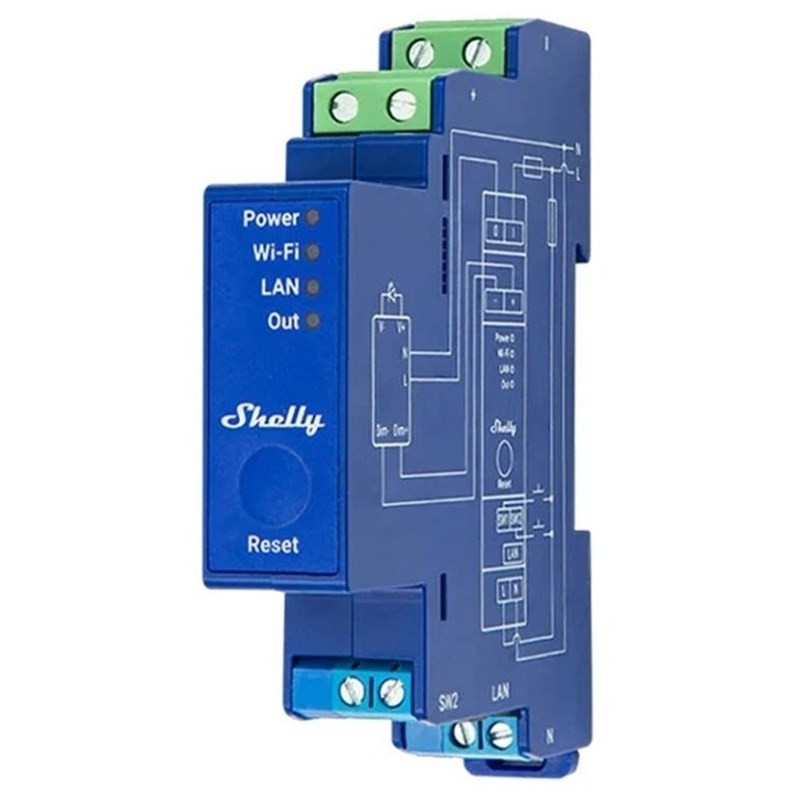 Moduł Shelly Pro stmívač 0–10 V na DIN lištu, Wi-Fi, LAN