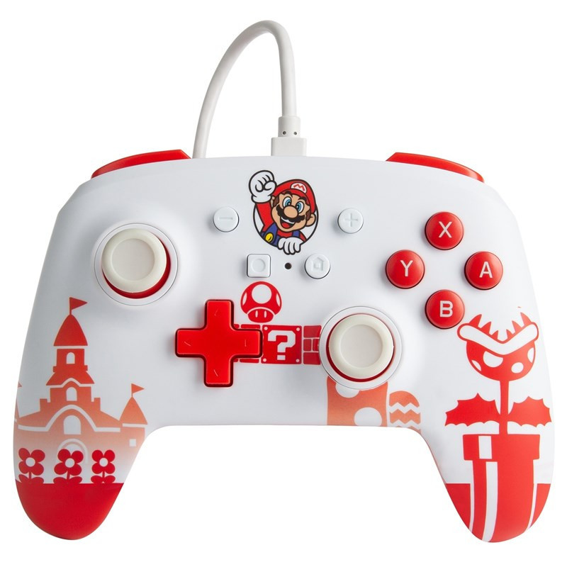 Kontroler PowerA Enhanced Wired pro Nintendo Switch - Mario Red/White