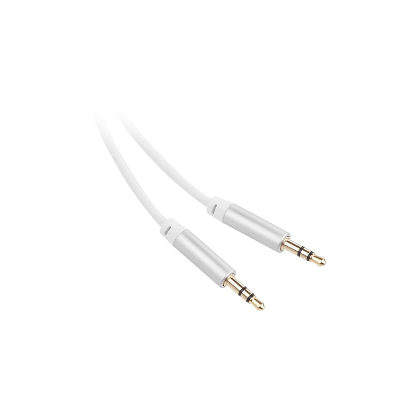 Kabel GoGEN 3,5 mm stereo, przedłużający, 1,5 m, złącza pozłacane, kolor biały