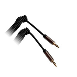 Kabel GoGEN 3,5 mm stereo, winding, przedłużający, 2 m, złącza pozłacane, kolor czarny