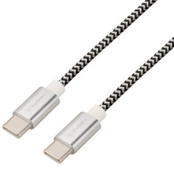 Kabel GoGEN USB-C / USB-C, 1m, opletený