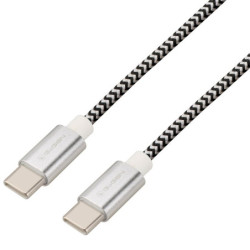 Kabel GoGEN USB-C / USB-C, 1m, opletený