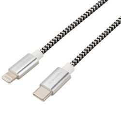 Kabel GoGEN USB-C / Lightning, 1m, opletený