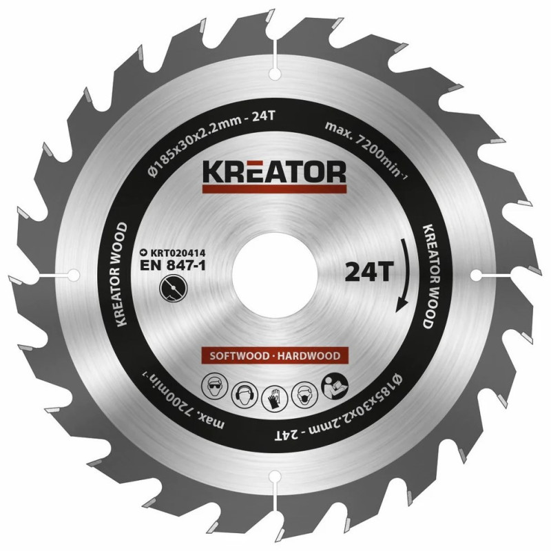 Tarcze do pił Kreator KRT020414 185mm 24T