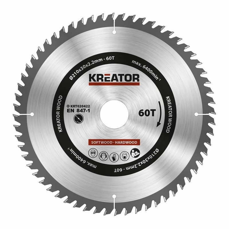 Tarcze do pił Kreator KRT020422 210mm 60T