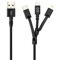 Kabel Epico 3v1 USB/USB-C, Lightning, Micro USB, 1,2m